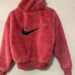 Nike womens pink Fleece Puffer Jacket